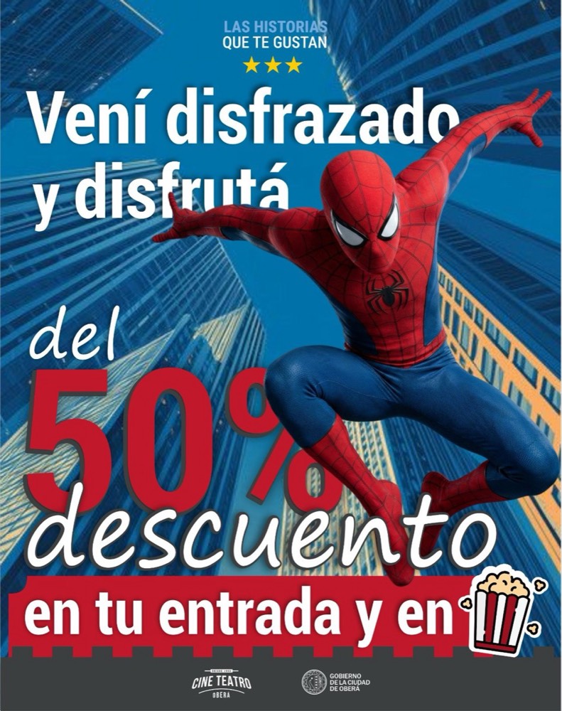 Oberá Online: El Cine Teatro Oberá renueva la cartelera con Spider-Man y «Canelones»